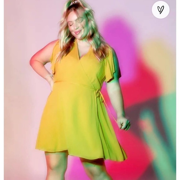 Lulus Mustard Yellow Harbor Point Wrap Dress w/Slit Sleeves - Picture 8 of 11